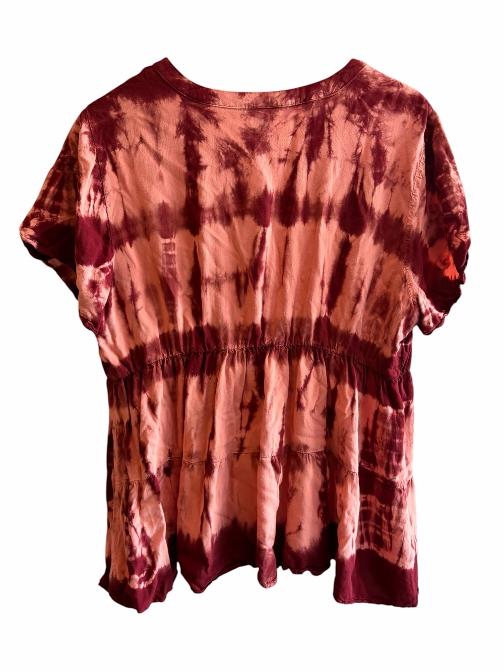 TORRID Pink Tiered Tie Dye Cap Sleeve Tunic Top Babydoll Y2K - Picture 4 of 6